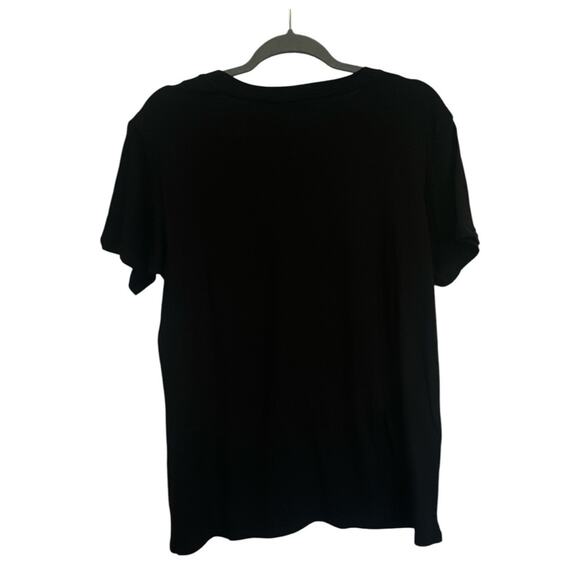 Rhinestone Easter Cross He Is Risen T-Shirt Short Sleeve Black Tee NEW Sparkly! - Picture 4 of 4